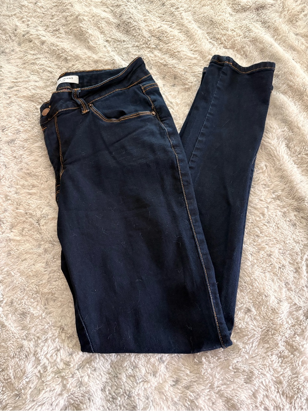Encore Jeans Dark Navy Jeggings with Contrast Stitching